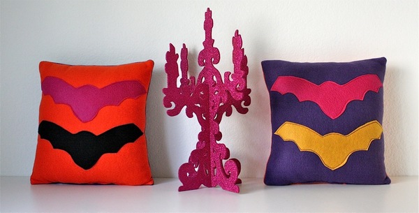 Halloween Bat Throw Pillows Halloween Bat Throw Pillows