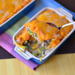 Cheesy Sweet Potato Shepherds Pie