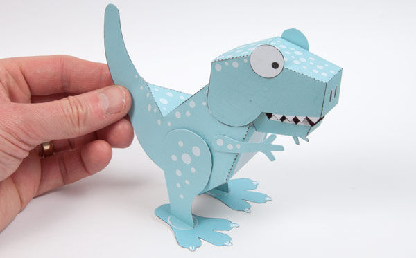 Printable 3-D T Rex Printable 3-D T Rex