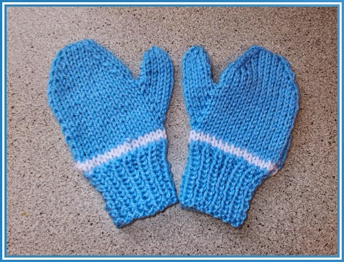 Easy Two Needle Childrens Mittens