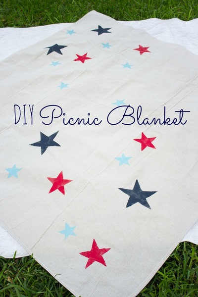 Patriotic Picnic Blanket DIY Patriotic Picnic Blanket DIY