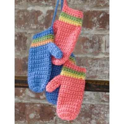 Silly Striped Baby Mittens