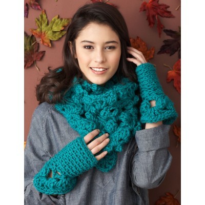Cushy Cowl and Fingerless Mitts