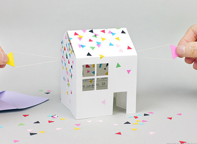 Pop Up House DIY Invitation Card