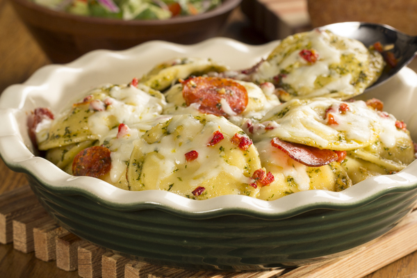 Ravioli Pesto Pie Ravioli Pesto Pie