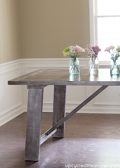 West Elm Inspired Rustic Dining Room Table