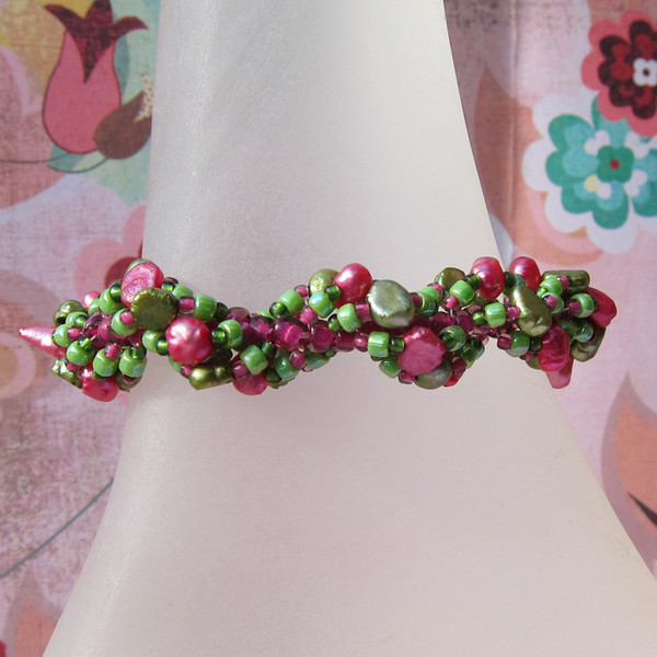 Spiral Pearl Bracelet Spiral Pearl Bracelet Pattern