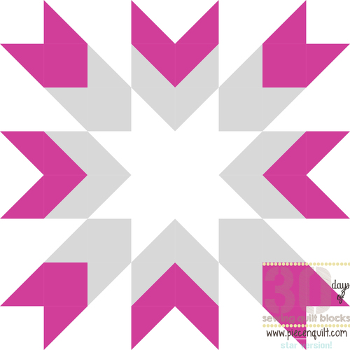 Modern Christmas Star Quilt Block Christmas Star