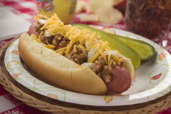 Hot Dogs with Chili Sauce Hot Dogs with Chili Sauce