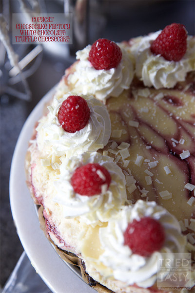 Copycat Cheesecake Factory White Chocolate Raspberry Truffle Cheesecake Copycat Cheesecake Factory White Chocolate Raspberry Truffle Cheesecake