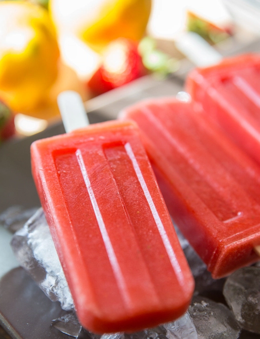 Sweet & Tart Strawberry Lemon Popsicles Sweet Tart Strawberry Lemon Popsicles