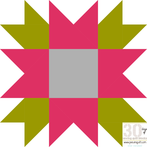 Flower Star Quilt Block Pattern Flower Star Quilt Block Pattern