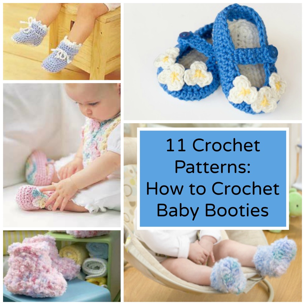 11 Crochet Patterns: How to Crochet Baby Booties ...