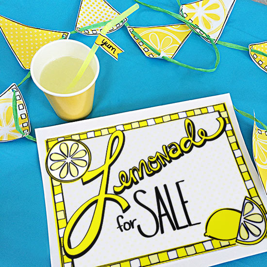 Printable Lemonade Stand Kit Printable Lemonade Stand Kit