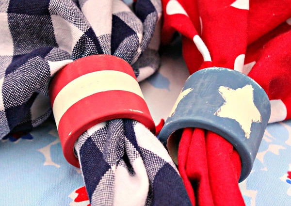 Patriotic DIY Napkin Rings Patriotic Napkin Rings