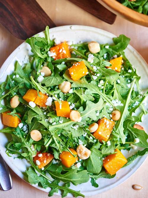 Roasted Squash Arugula Salad with Lemon Vinaigrette Roasted Squash Arugula Salad with Lemon Vinaigrette