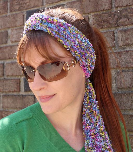 Simple Rainbow Headband Knitting Pattern