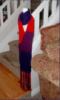 Stockinette Stitch Fringe Scarf