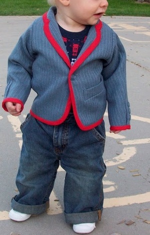 Little Man Upcycled Suit Jacket