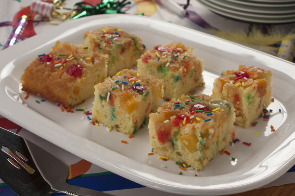 Confetti Upside Down Cake Confetti Upside-Down Cake