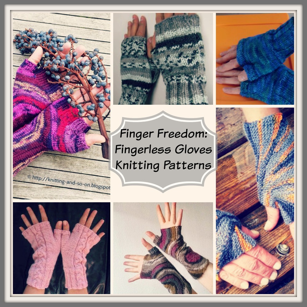 knitted fingerless gloves two needles