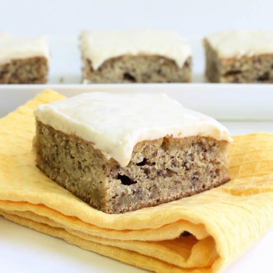 Banana Snack Cake with Cream Cheese Frosting Banana Snack Cake with Cream Cheese Frosting