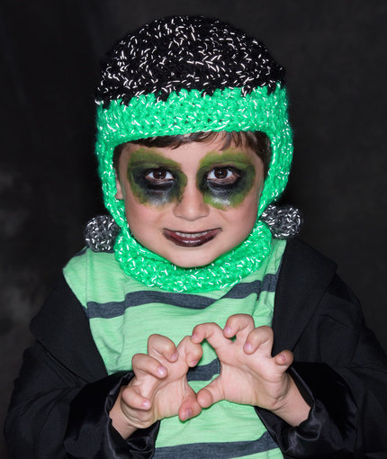 Freaky Frankenstein Crochet Hat