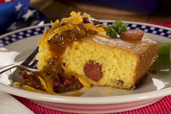 Hot Dog Cornbread Casserole Hot Dog Cornbread Casserole