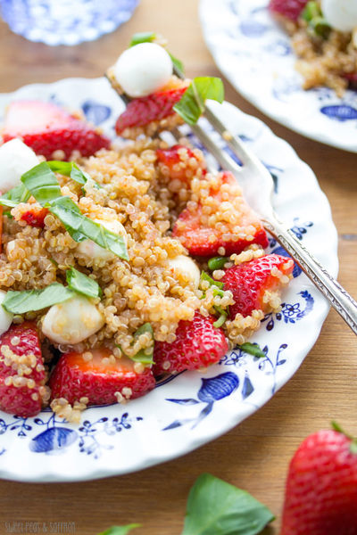 Strawberry Quinoa Caprese Salad Strawberry Quinoa Caprese Salad