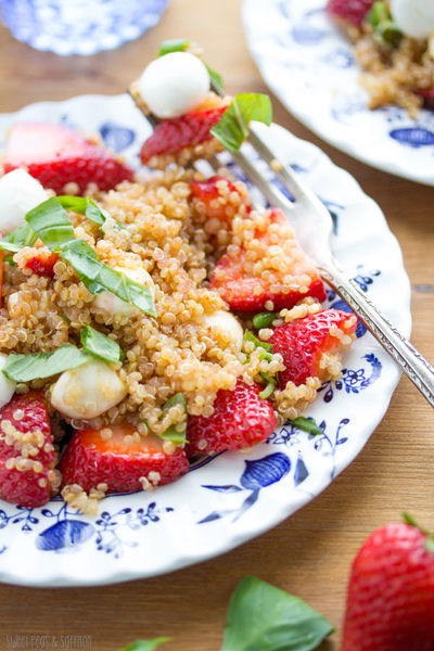 Strawberry Quinoa Caprese Salad