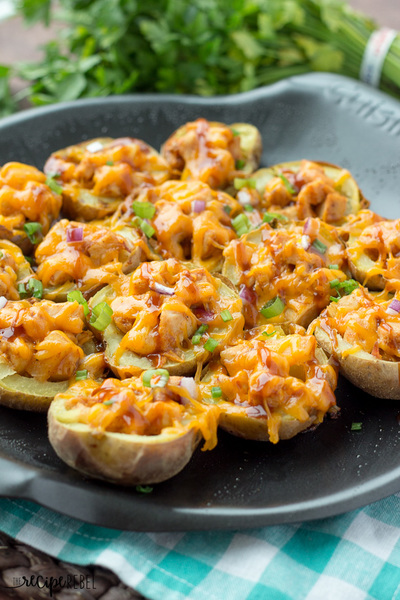 Grilled BBQ Chicken Potato Skins