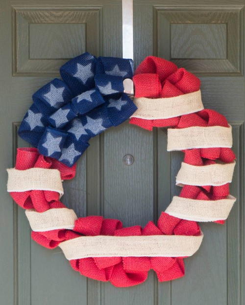 4th of July Flag Wreath 4th of July Flag Wreath