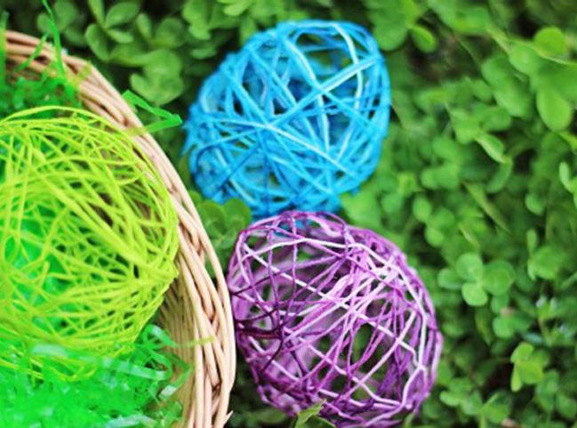 DIY String Easter Eggs DIY String Easter Eggs