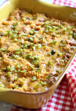 Healthy Cheeseburger Casserole