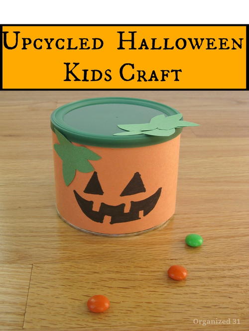 Upcycled Halloween Candy Tin Upcycled Halloween Kids Craft