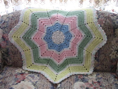 Shooting Star Baby Blanket Crochet Pattern