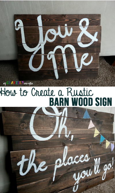 DIY Rustic Barn Wood Sign