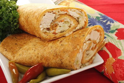 Chicken and Slaw Wraps