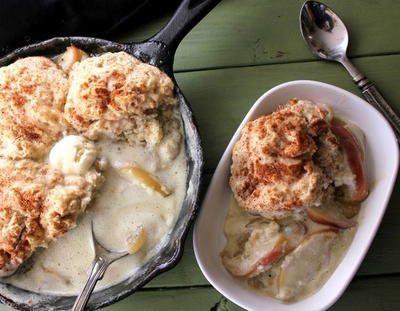 Apple Cider Cobbler with Spiced Pumpkin Biscuits Apple Cider Cobbler with Spiced Pumpkin Biscuits