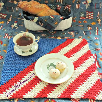 Crochet Patriotic Placemat