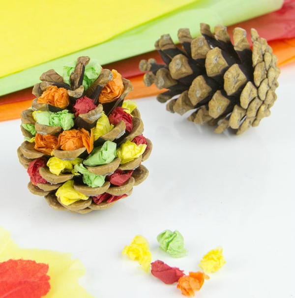 Autumn Tree Pine Cone Craft Autumn Tree Pine Cone Craft