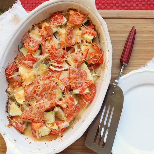 5-Ingredient Zucchini and Tomato Gratin 5-Ingredient Zucchini and Tomato Gratin