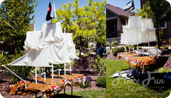 PVC Pirate Ship Party Decoration PVC Pirate Ship Party Decoration