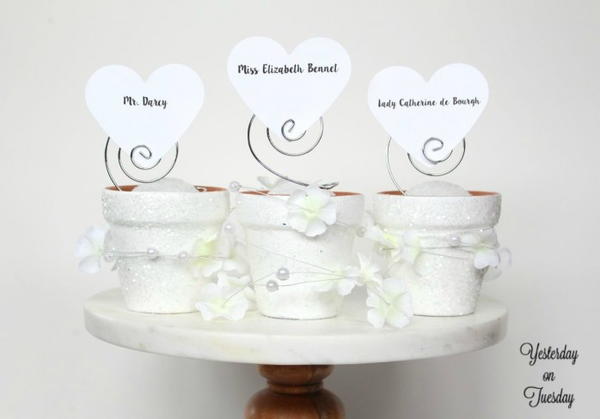 Mini Flower Pot Wedding Place Card Holders Mini Flower Pot Wedding Place Card Holders
