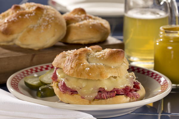 Soft Pretzel Reubens Soft Pretzel Reubens