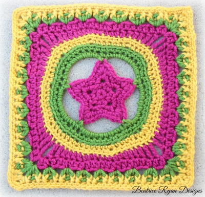 Shining Star Crochet Granny Square