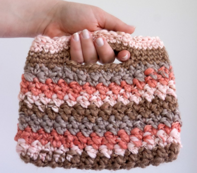 Striped Crochet Bag