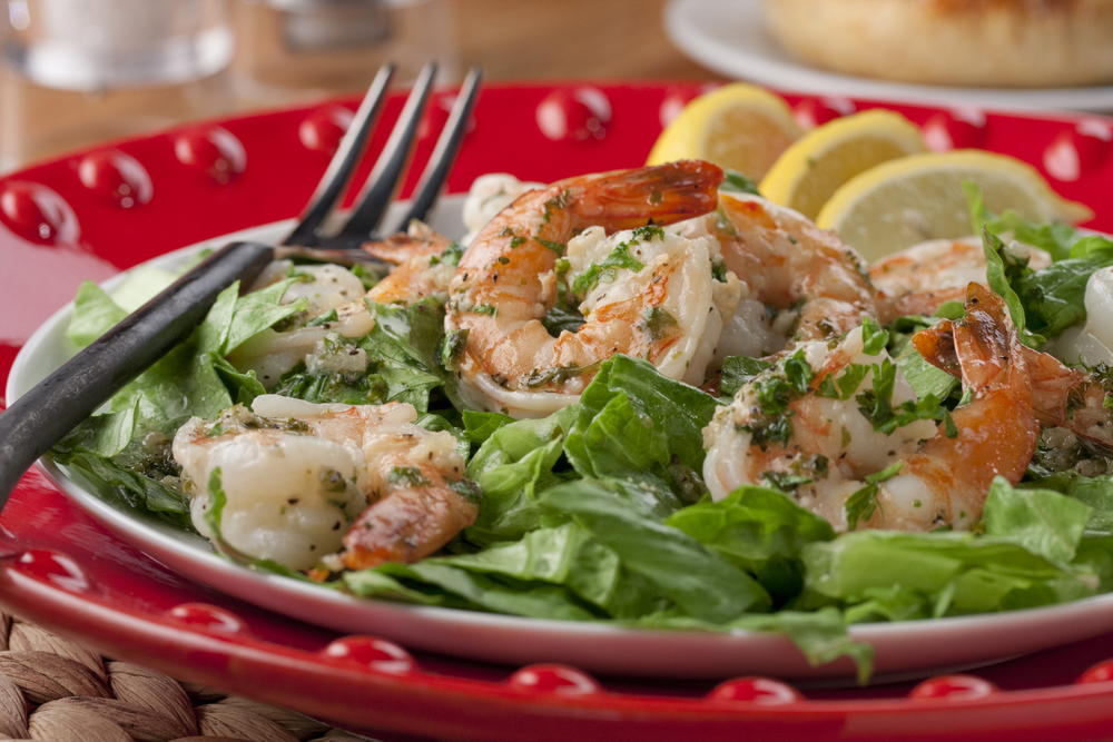Shrimp Scampi Salad | MrFood.com