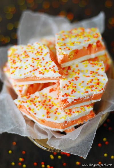 4-Ingredient Candy Corn Turffle Bark Candy Corn Turffle Bark
