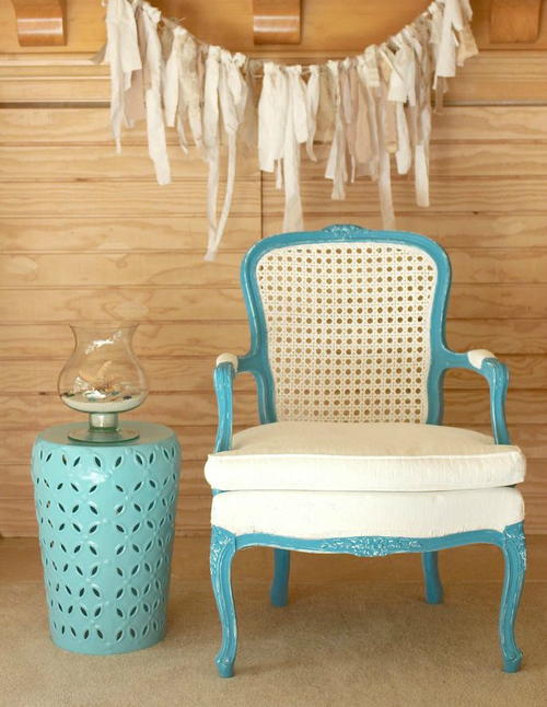 Summer Beachy Chair Makeover Summer Beachy Chair Makeover